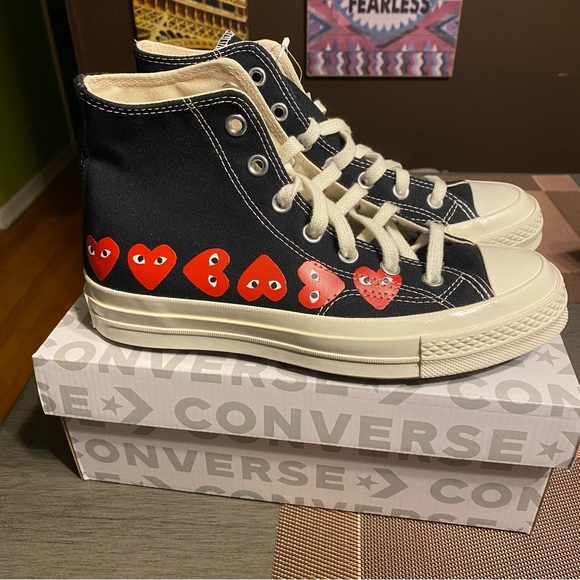 NWT Converse COMME des GARÇONS High Top Sneakers - Picture 4 of 8
